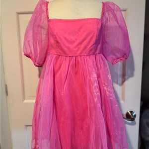 TCEC Vibrant Pink Backless Dress